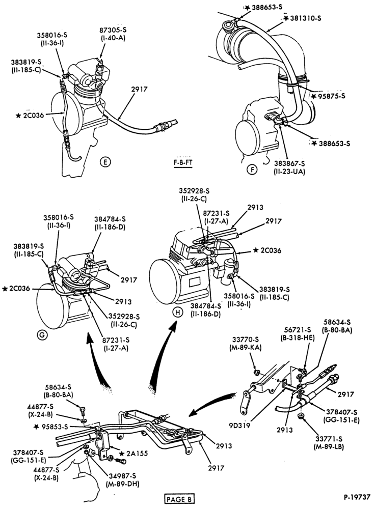 BRAKE SYSTEMS-Air brake compressor - 6 cyl. 6.6L & 7.8L diesel - Page B-F-FT600/900