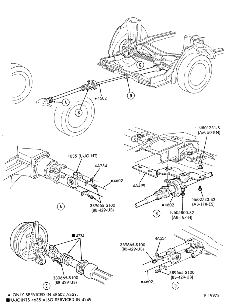 46 - REAR AXLE-DRIVESHAFT - w/all wheel drive - installation
