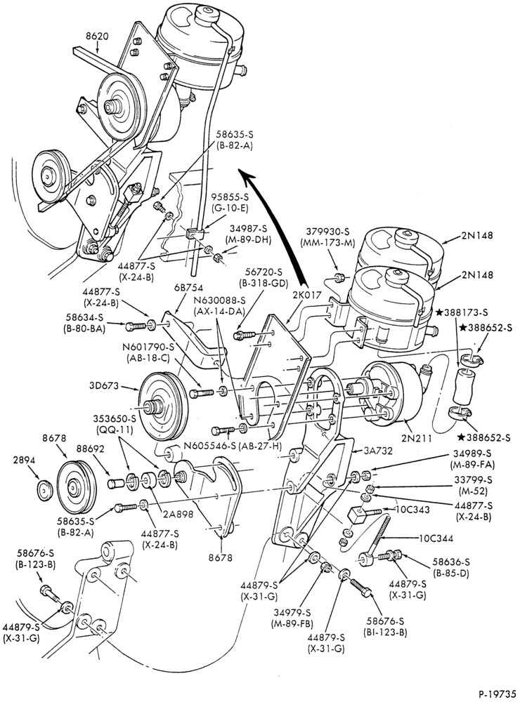 BRAKE SYSTEMS-Hydraulic brake system - pump installation - 6 cyl. 6.6L and 7.8L diesel-F-FT600/900