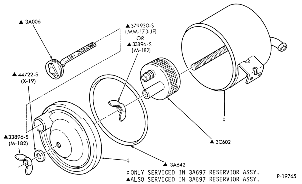 37 - STEERING-POWER - Remote reservoir - 6 cyl. FD-1060 & FD-1460 diesel-F-FT600/900