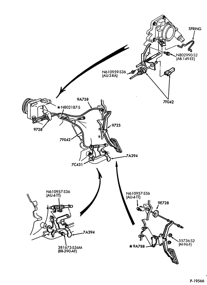 97 - 8 CYL. 5.0L-Accelerator linkage