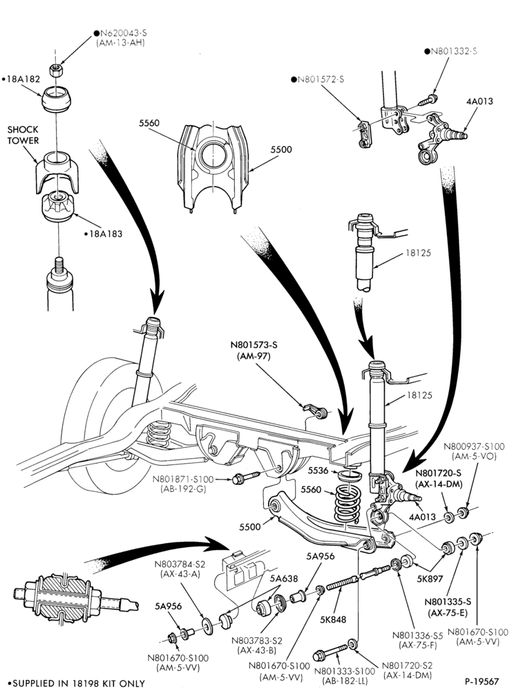 55 - FRONT SPRING AND STABILIZERS-REAR SUSPENSION - shock absorbers, axle