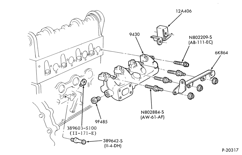 90.1 - 4 CYL. 2.3L (140 C.I.D.)-Manifold and related parts- Exhaust