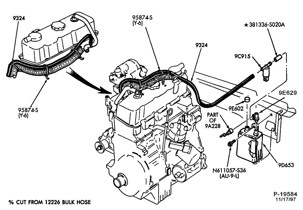 96.1 - 4 CYL. 2.5L - TBI-Fuel vapor canister and related parts