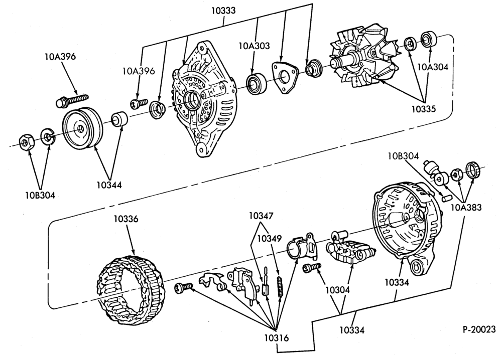 103 - STARTER, IGNITION AND HEADLAMP SWITCHES-Alternator