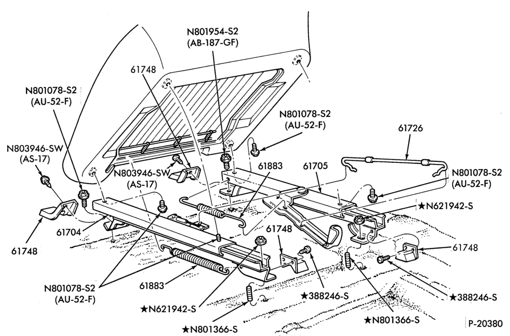 600.1 - SEATS AND SEAT BELTS-Front seat parts - lower half - passenger