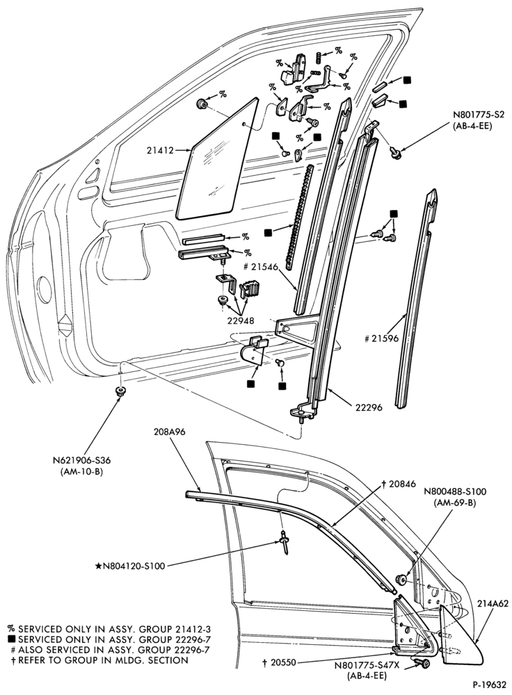 230 - BODY SIDES AND QUARTER-Window parts - front door - front door vent