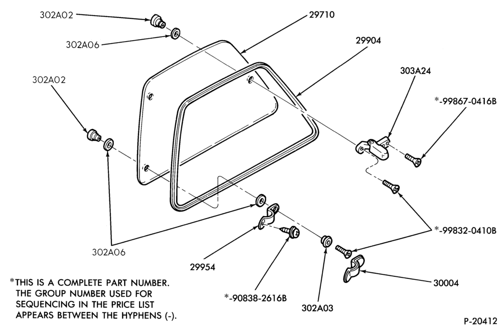 290 - BODY SIDES AND QUARTER-Window parts - quarter