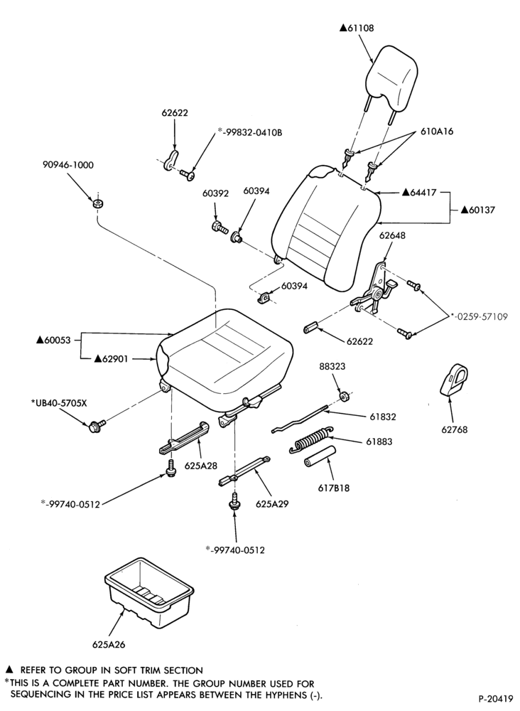600 - SEATS AND SEAT BELTS-Front seat mechanism
