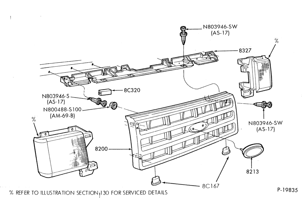 RADIATOR, GRILL AND COOLING-Radiator grille & related parts-F150/350,F(Super Duty)
