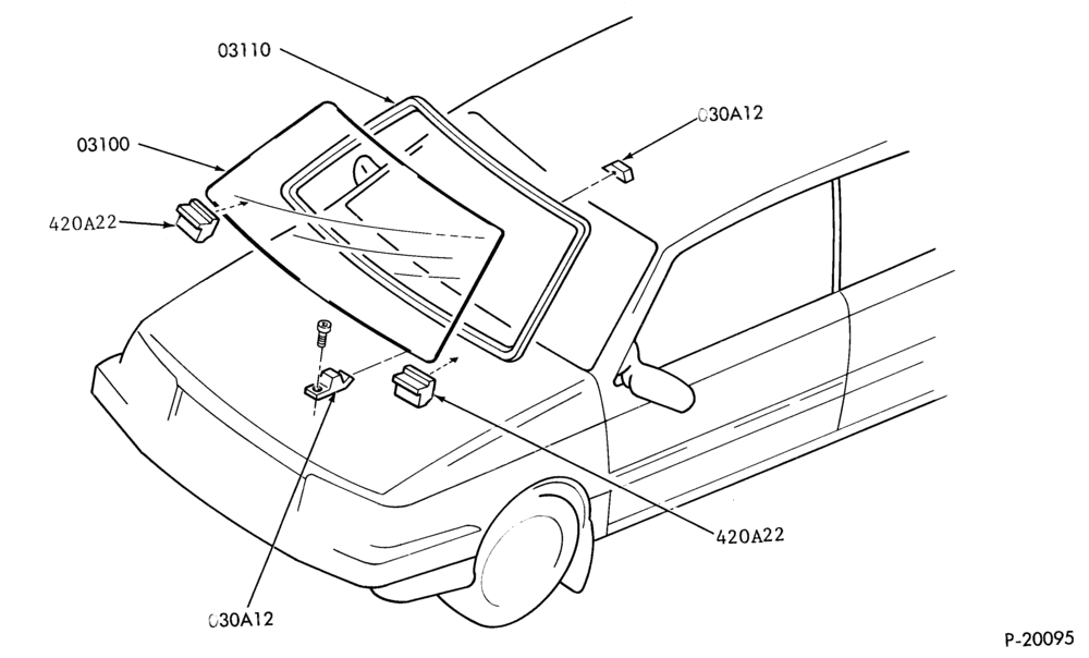 030 - INSTRUMENT PANEL AND FLOOR-Windshield