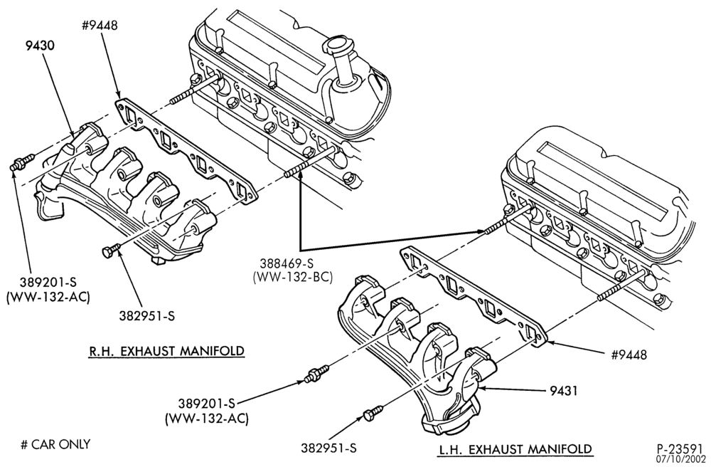 93 - 8 CYL. 5.0L (302 C.I.D.)-GAS-E-F100/250, U150 -E.F.I.-exhaust