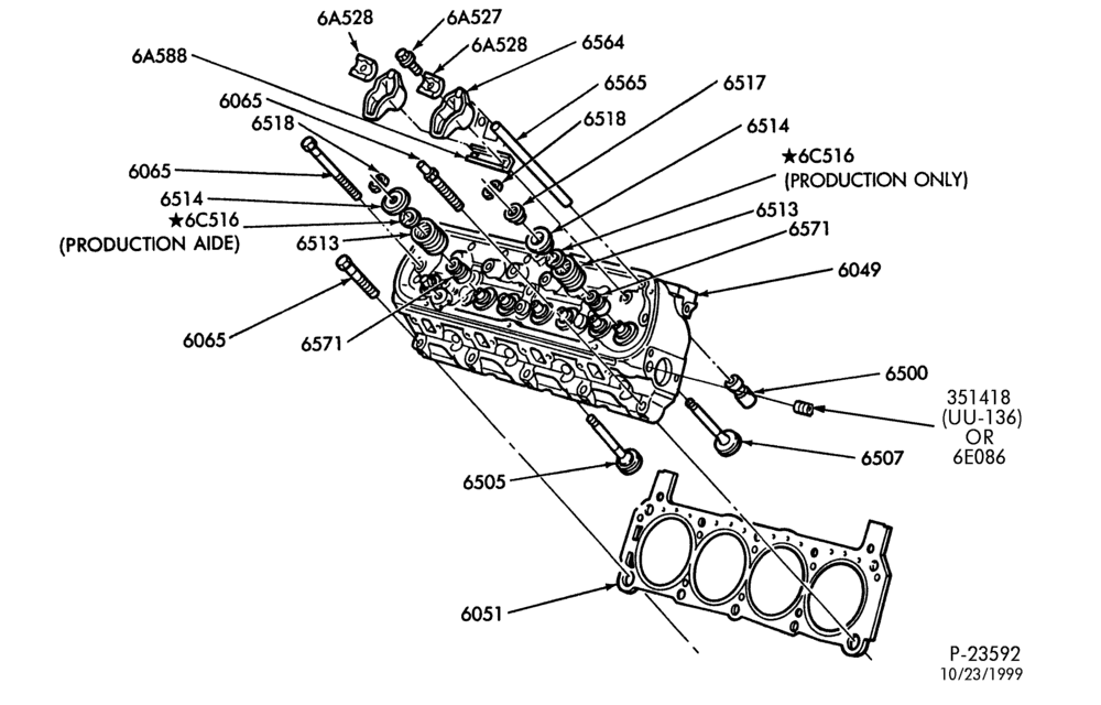 62 - 8 CYL. 5.0L (302 C.I.D.)-Valves and push rods