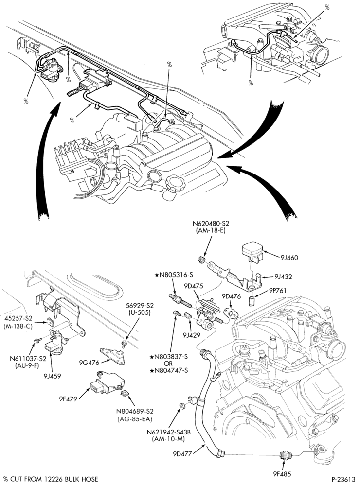 94.5 - 6 CYL. 3.8L-Emission system - exhaust gas recirculation (E.G.R.)