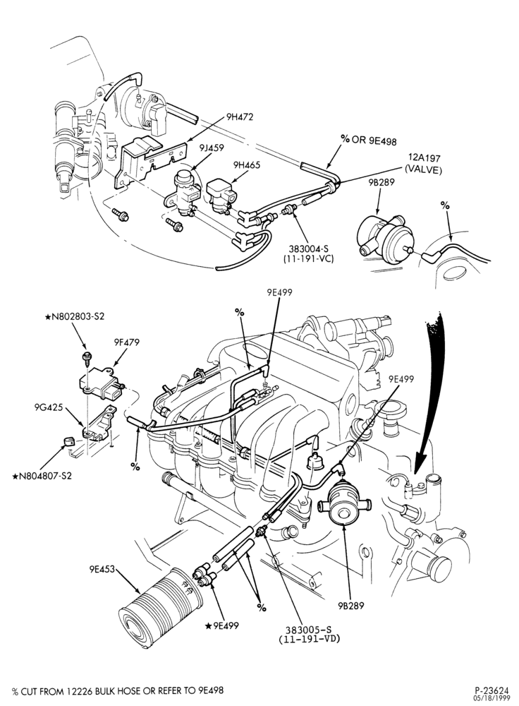 94.1 - 6 CYL. 4.9L-Emission system - exhaust gas recirculation (E.G.R.)