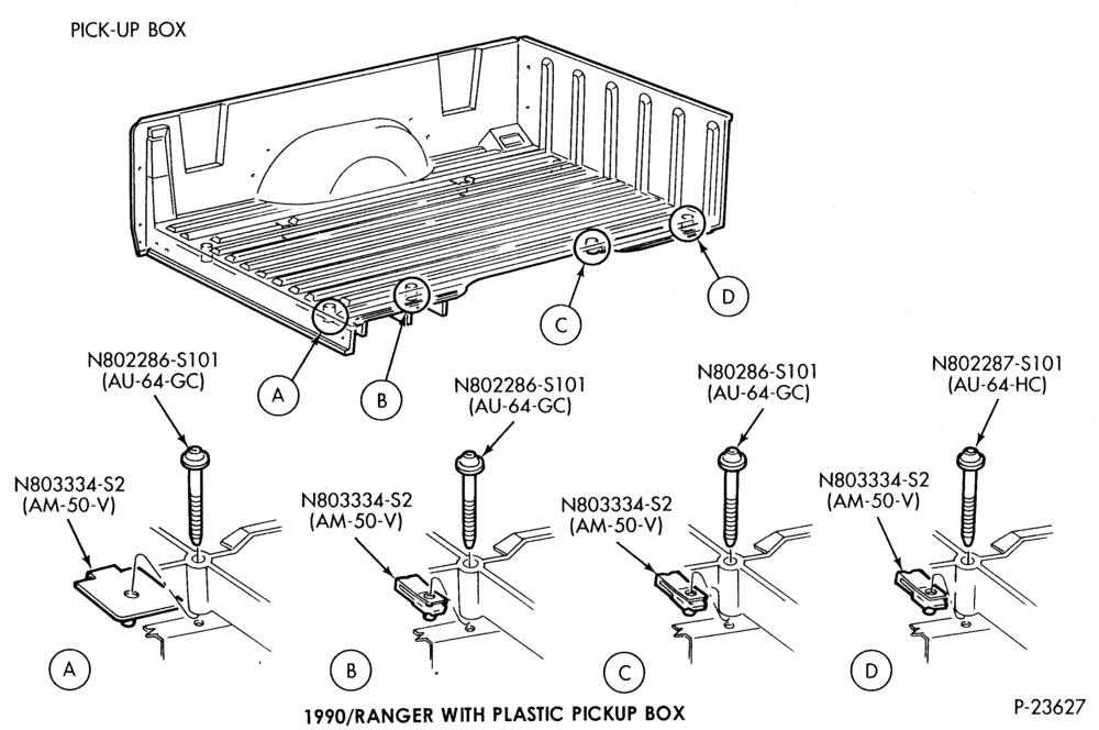 EXHAUST-Pickup box to frame installation - with plastic pickup box-R