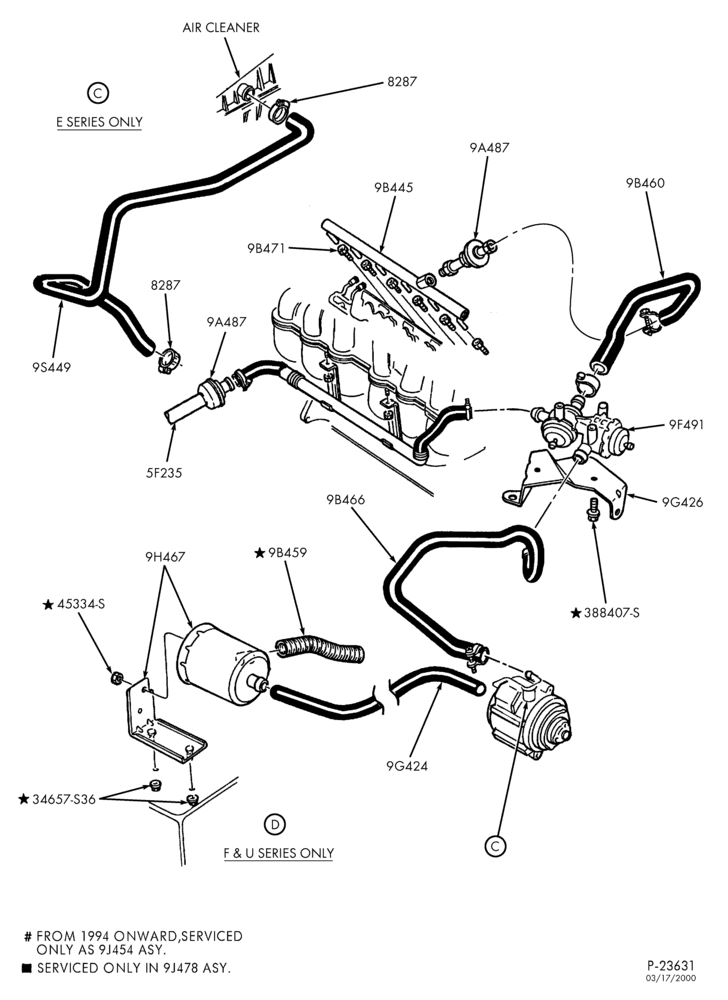 94 - 6 CYL. 4.9L-Secondary air injection (air) - U150