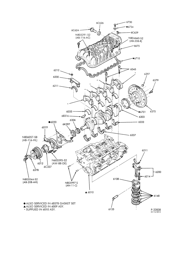 60 - 4 CYL. 1983/88 2.0L (122 C.I.D.) AND 2.3L (140 C.I.D.) - GAS-Oil pump - Page B
