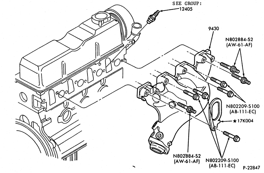 93 - 4 CYL. 2.3L-Manifold & related parts - exhaust