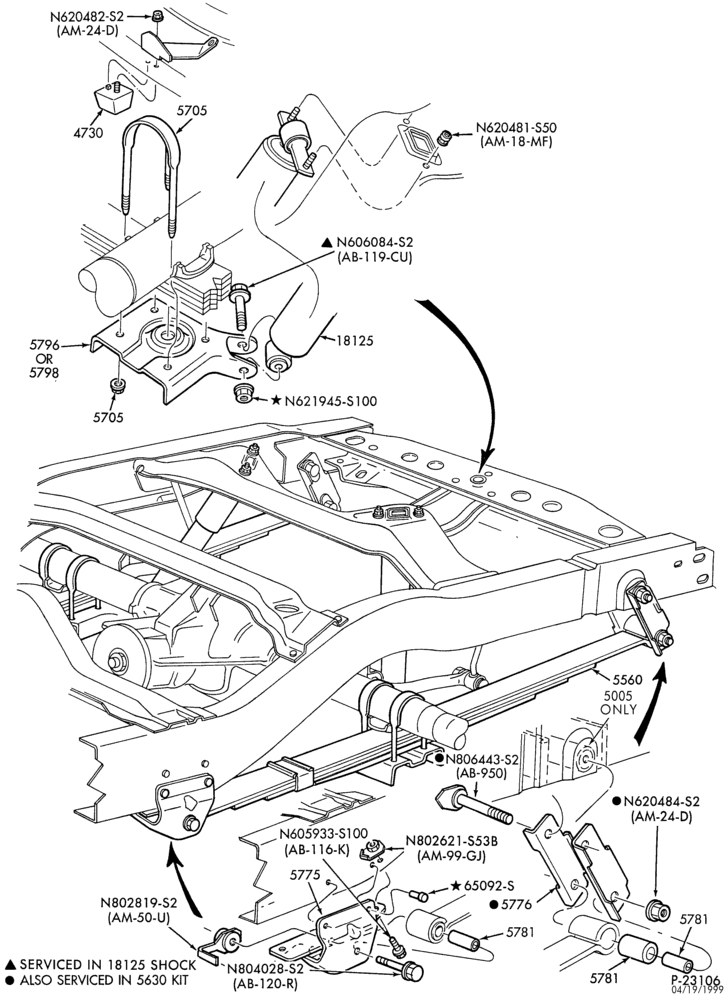 55 - FRAME-Rear suspension - with leaf spring-B