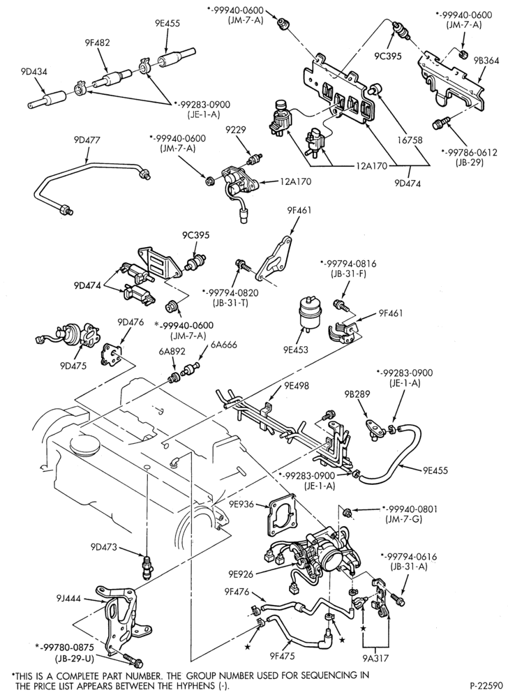 94.4 - 4 CYL. 2.2L-Emission system - exhaust gas - recirculation (E.G.R.) - TC