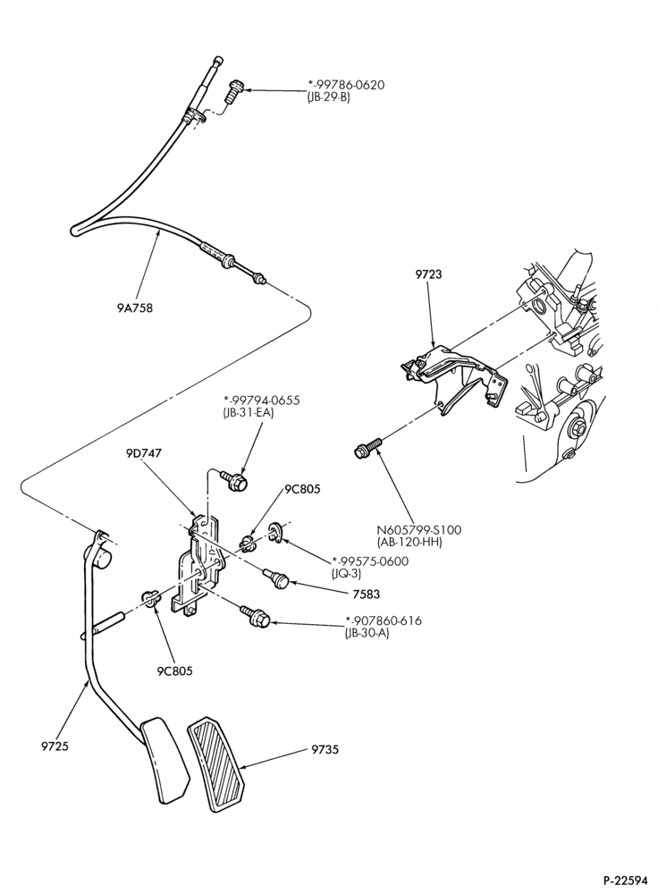 97 - 6 CYL. 3.0L-Accelerator linkage