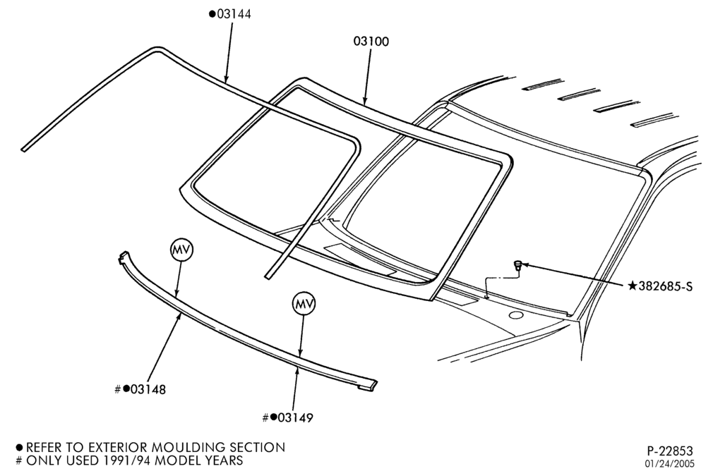 030 - CONSOLE, DASH, WINDSHIELD-Windshield parts-B