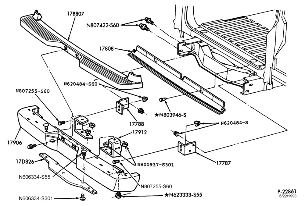 176 - BUMPERS-Rear bumper parts-B