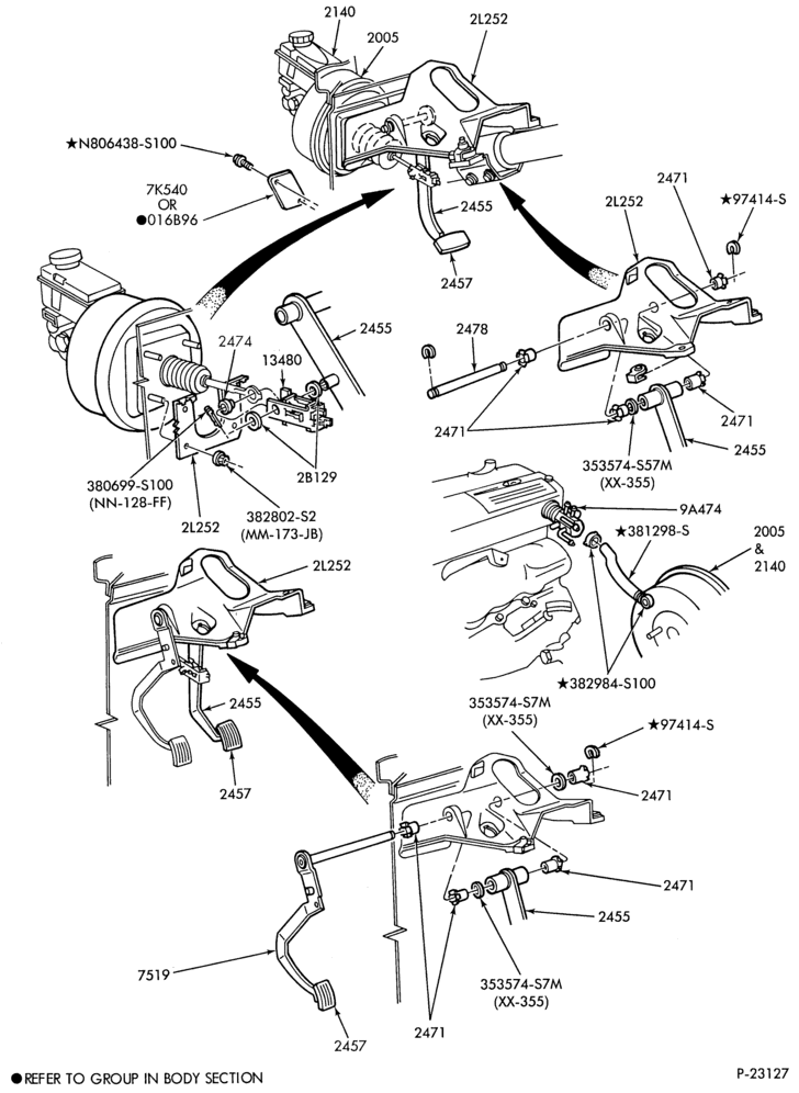 75 - EXTERNAL PARTS-Clutch & brake pedal - Page B-B