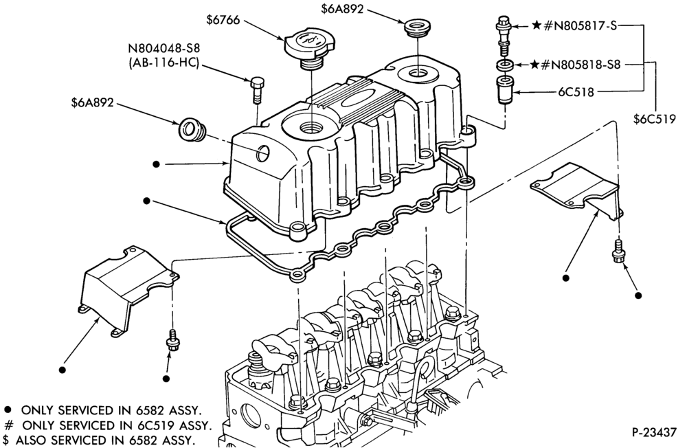 ENGINE-Rocker arm cover & related parts