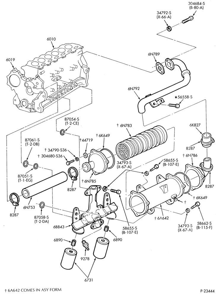 6 CYL. 6.6L & 7.8L DIESEL-OIL FILTER and RELATED PARTS-F-FT600/900