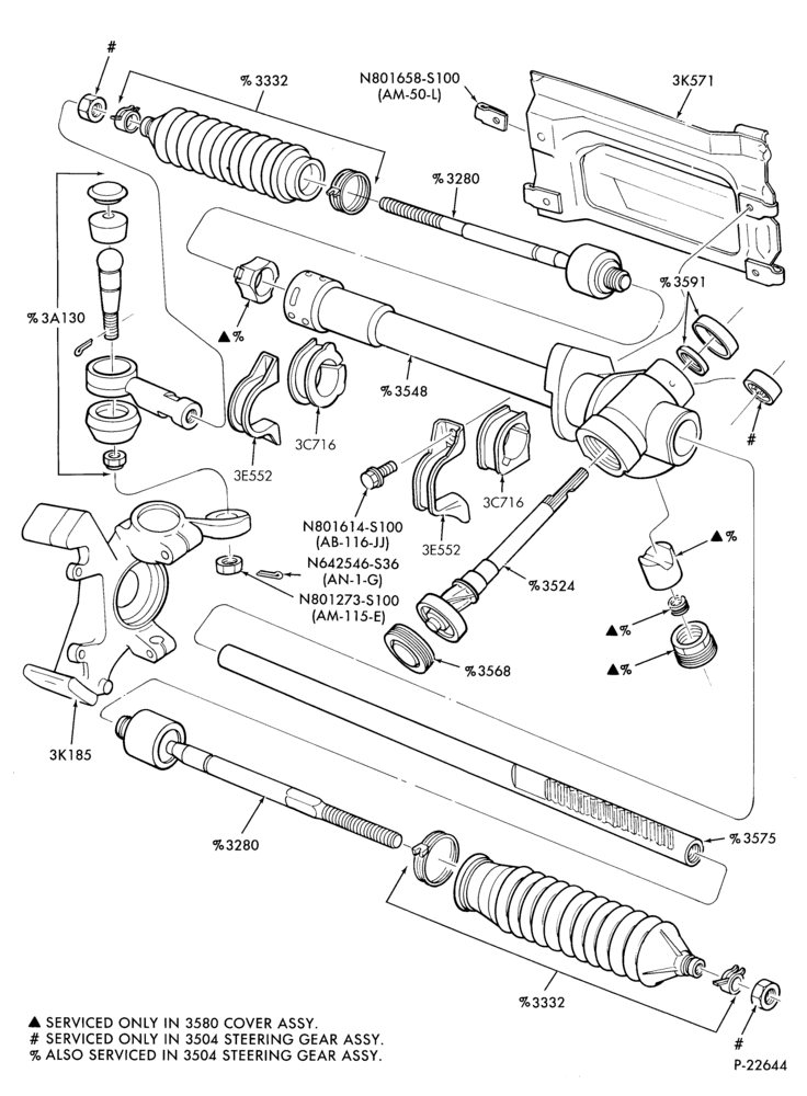 35.1 - STEERING-Steering gear assy.-"From 4/84"
