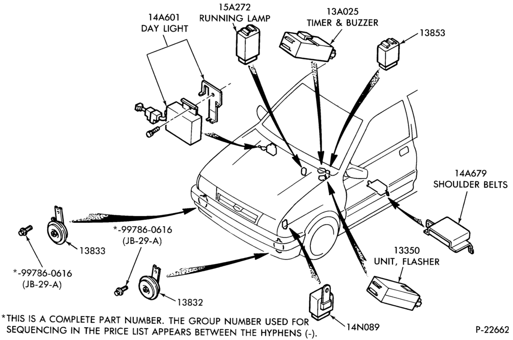 140 - ELECTRICAL SYSTEMS-Wiring system - horns, relays & related parts