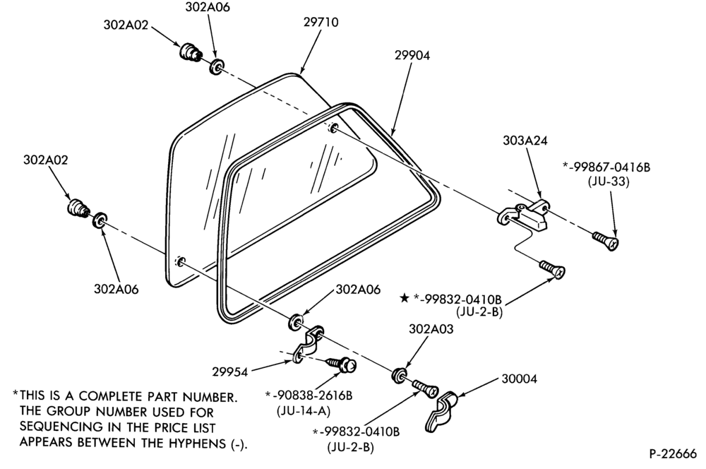 290 - BODY SIDES AND QUARTER-Window parts - quarter