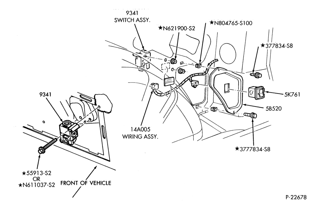 90.1 - 4 CYL. 2.5L - HSC-Inertia fuel shutoff switch