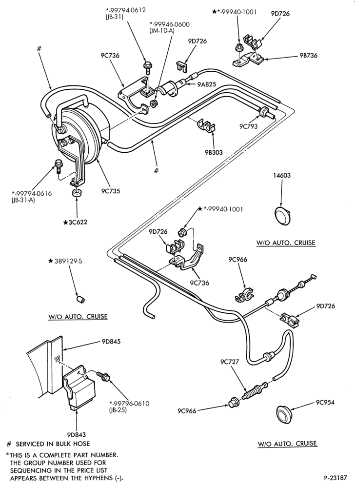 97.1 - 4 CYL. 1.8L-Speed control - Production installation