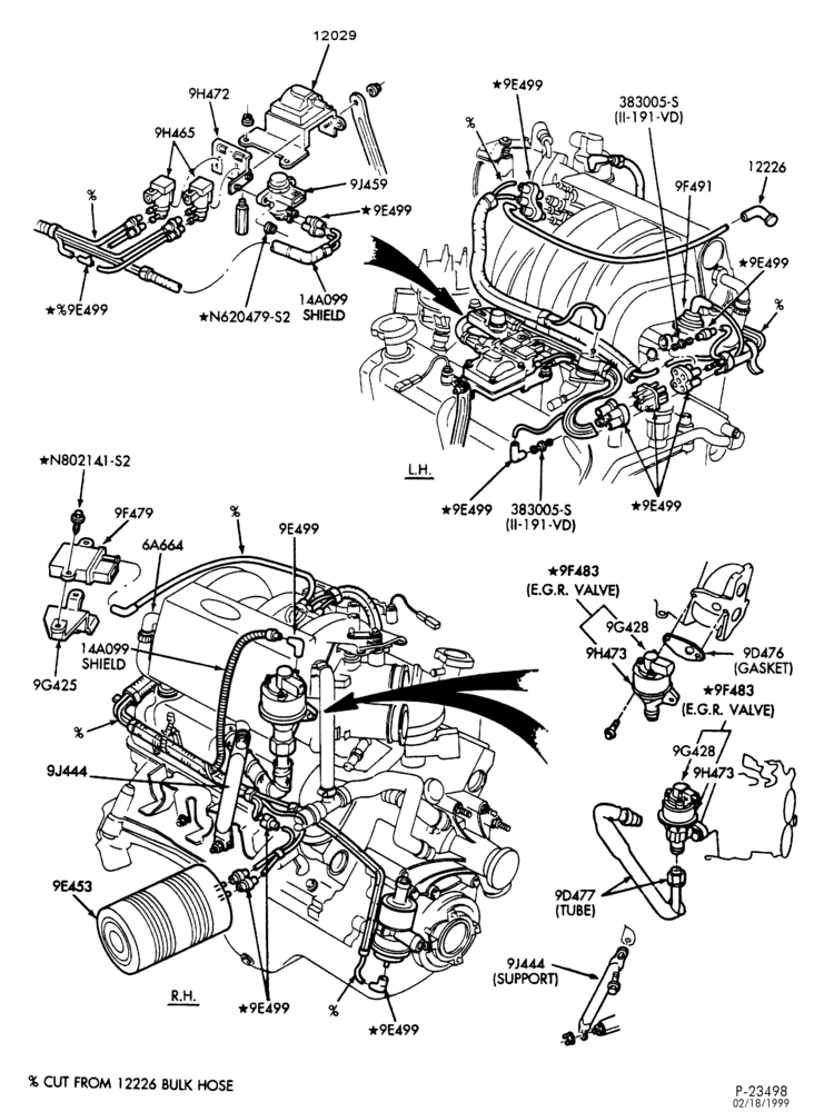 94.1 - 8 CYL. 5.0L - GAS-Emission system - exhaust gas recirculation (E.G.R.)