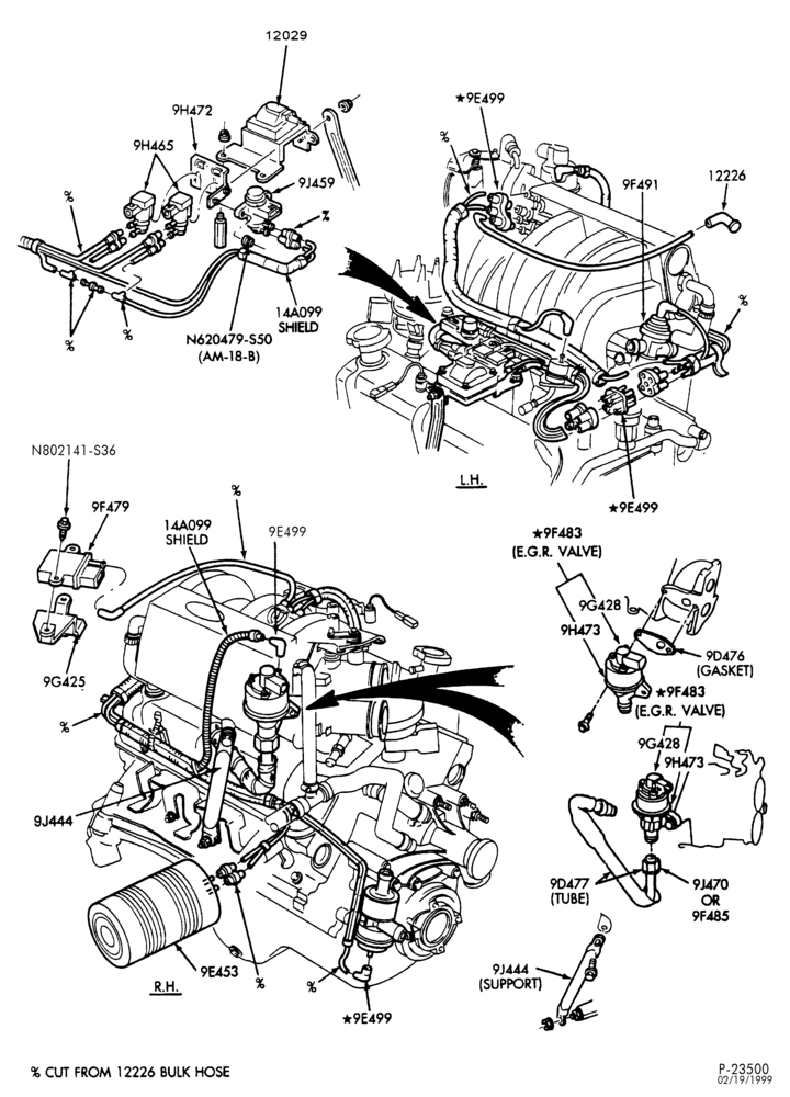 94.1 - 8 CYL. 5.8L - GAS-Emission system - exhaust gas recirculation (E.G.R.) - under 8500# G.V.W.
