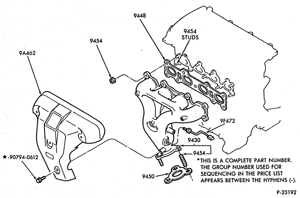 90.1 - 4 CYL. 1.8L-Manifold & related parts - exhaust