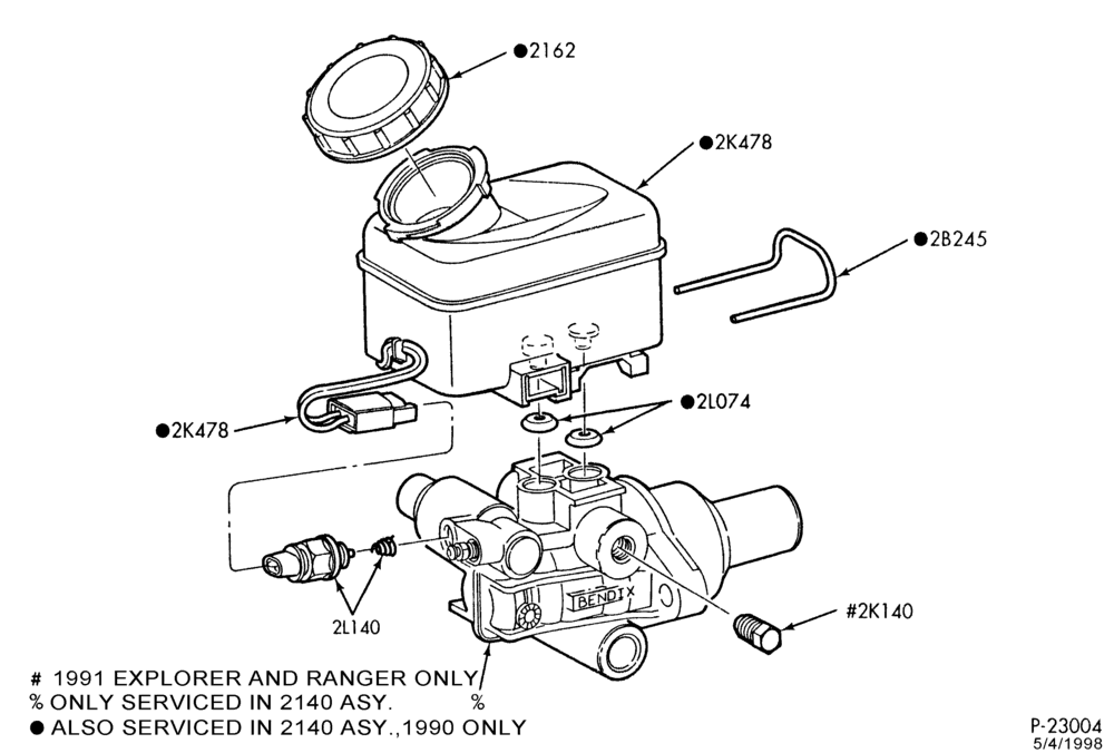 21 - BRAKES-Brake master cylinder assembly-A