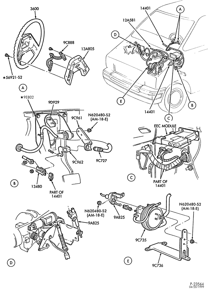 97.1 - 6 CYL. 3.0L - EXC. SOHC-Speed control - factory installed