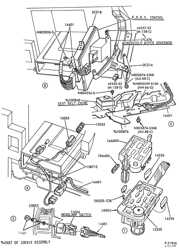 ELECTRICAL SYSTEMS-Wiring system - instrument panel - Page B-B