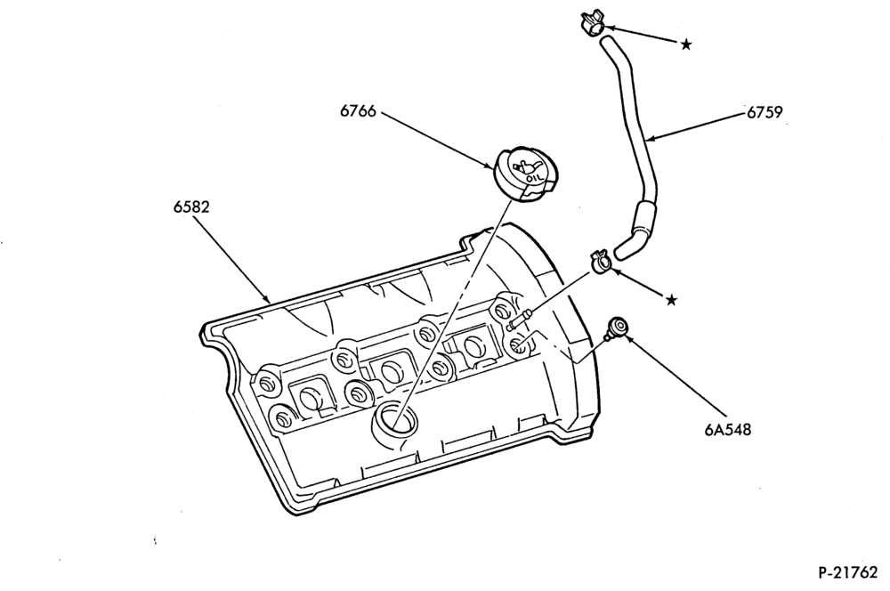 66.1 - 6 CYL. 3.0L (183 C.I.D.) - SHO-Crankcase ventilation system