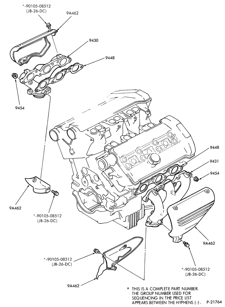 90.1 - 6 CYL. 3.2L - SHO-Manifold installation - exhaust