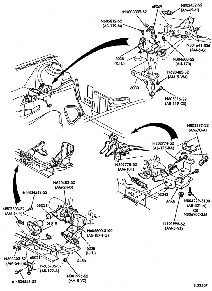 ENGINE-Engine supports - M/T