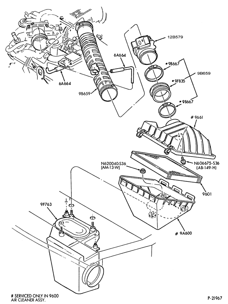 96 - 6 CYL. 3.8L - S/C-Air cleaner