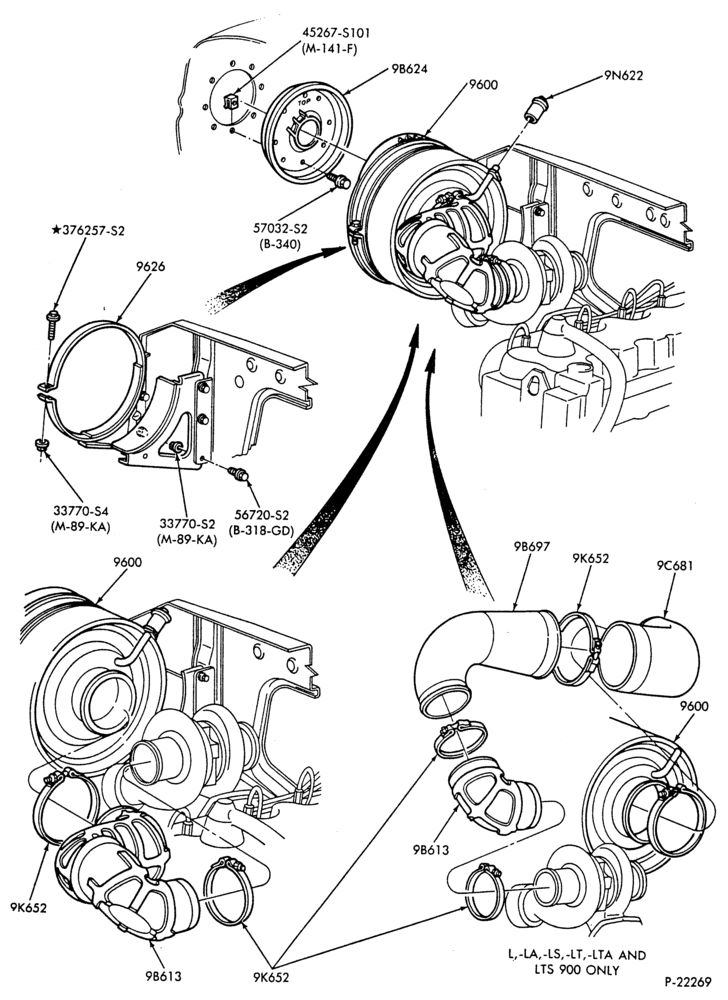 96.1 - 6 CYL. 638 (10.5L) CAT. DIESEL-(dry type) L-LA-LN-LS-LT- LNT-LTA-LTS900