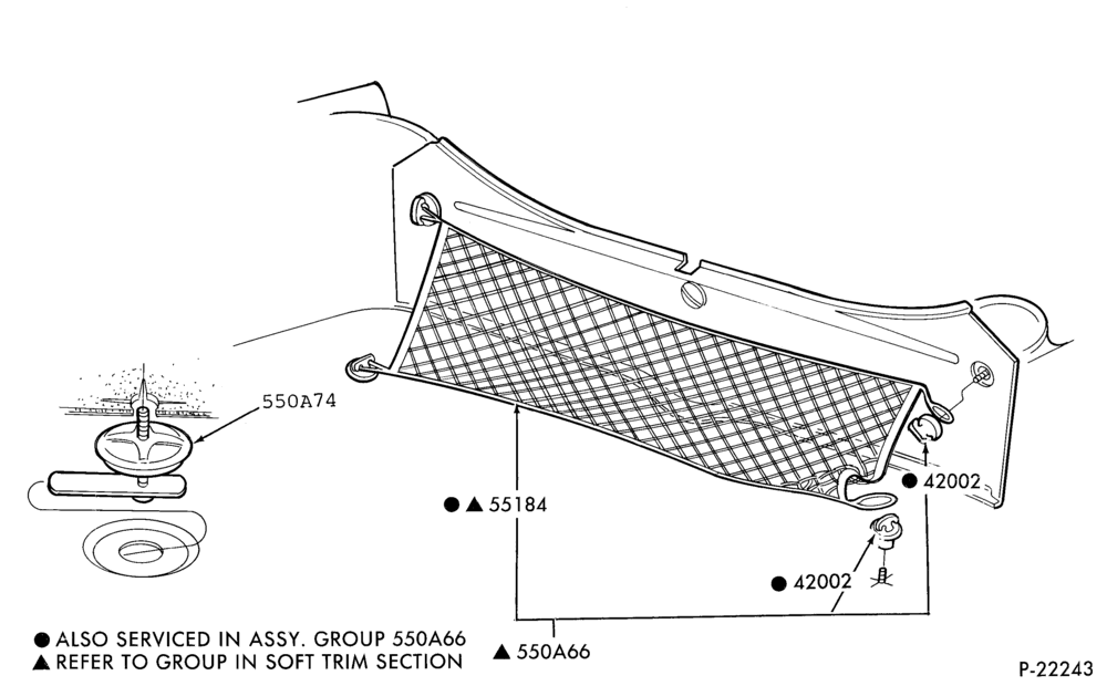 NB,NN - SOFT, INTERIOR TRIM-Luggage compartment trim - hold down net