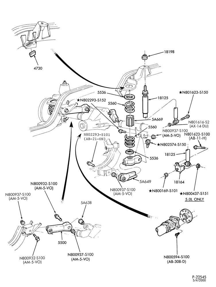 55 - FRAME-REAR SUSPENSION - shock absorbers & springs