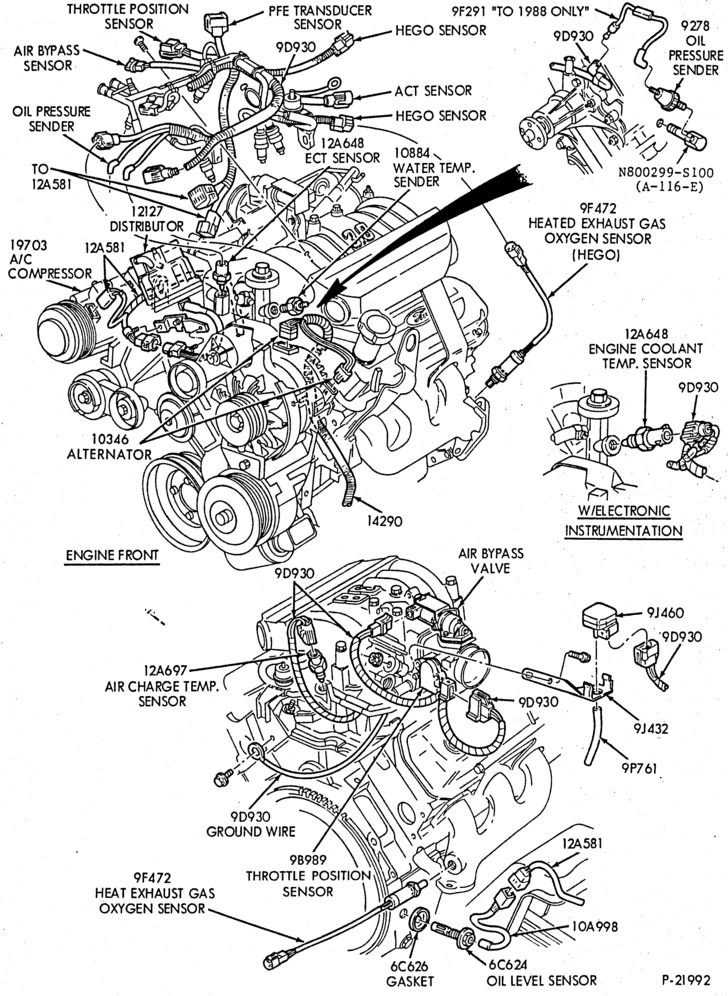 94.8 - 6 CYL. 3.8L-Powertrain control module (P.C.M.) - Page B